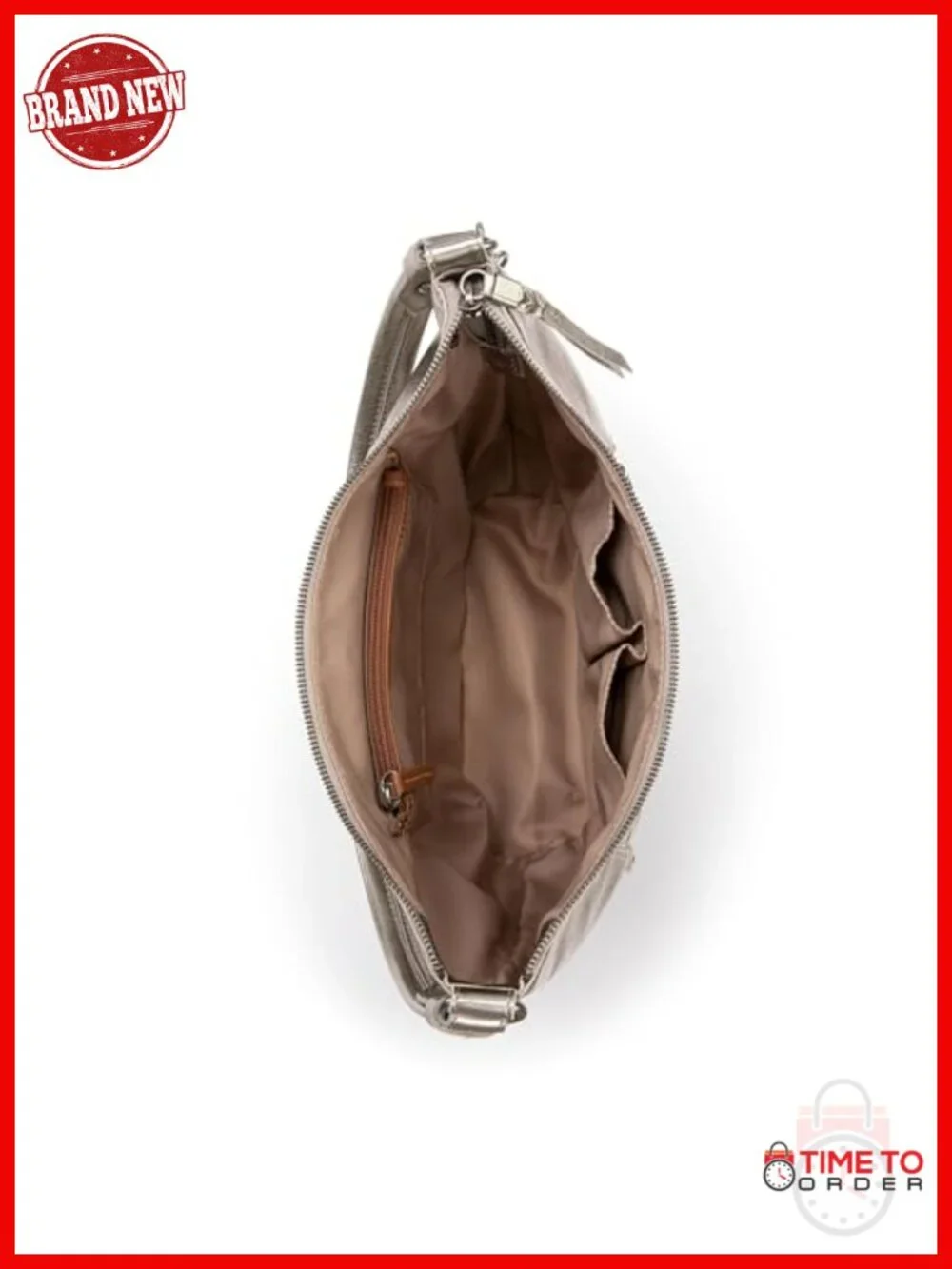 Large Premium Leather Hobo Bag with Zipper Pocket for Everyday Travel